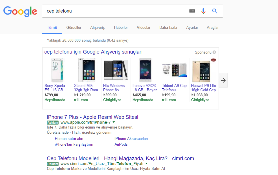 Google Aramaları